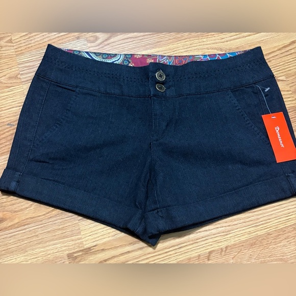 Demeanor Dark Blue High Waist Women's Shorts size 9 - Picture 1 of 4